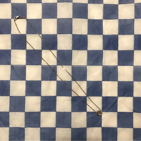 Sivado Studio Tiny Sterling Silver *Blank* Initial Disc Necklace - Picture 3 of 4